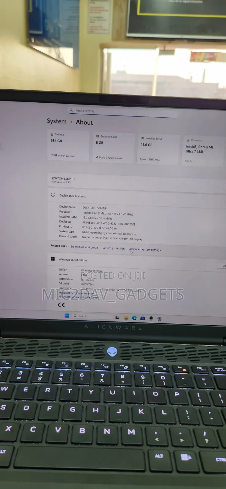 Laptop Dell Alienware Aurora 16 16GB Intel Core Ultra 7 SSD 1T