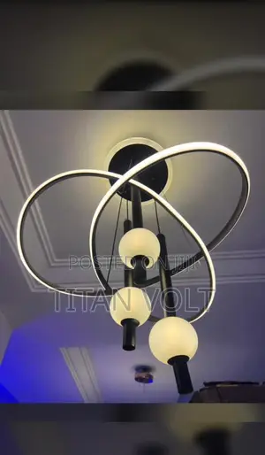 Mordern LED Orbital Globe Ring Chandelier