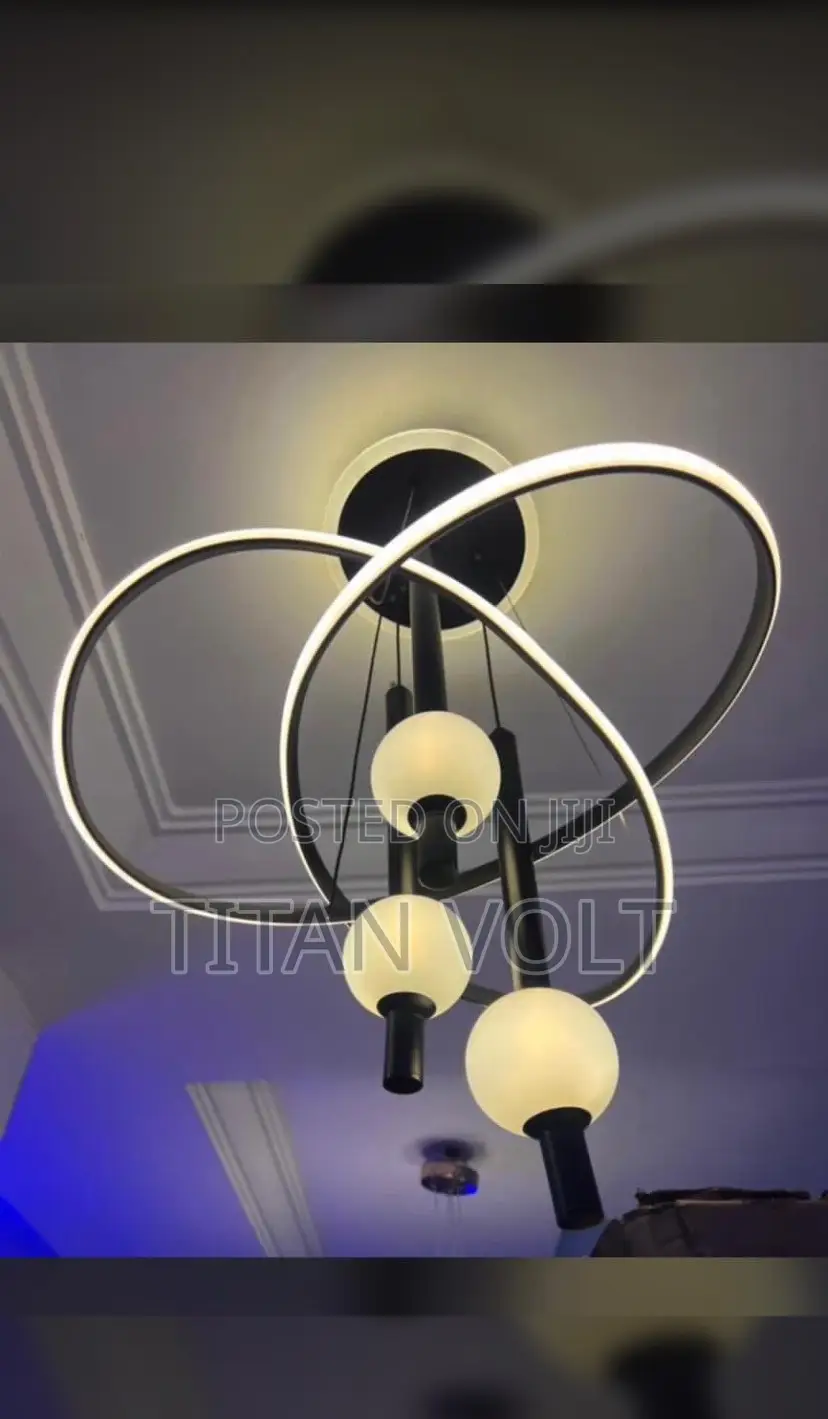 Mordern LED Orbital Globe Ring Chandelier