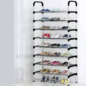8 Layers Stainless Shoe Rack + Steel Pipes