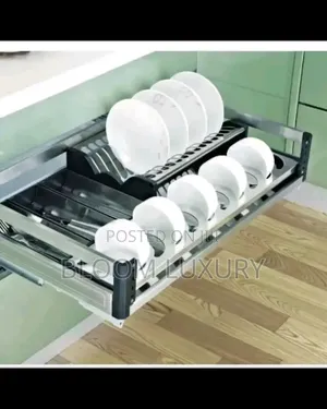2 Tier Pull Out Dish Rack (Kitchen Cabinet Organizer)