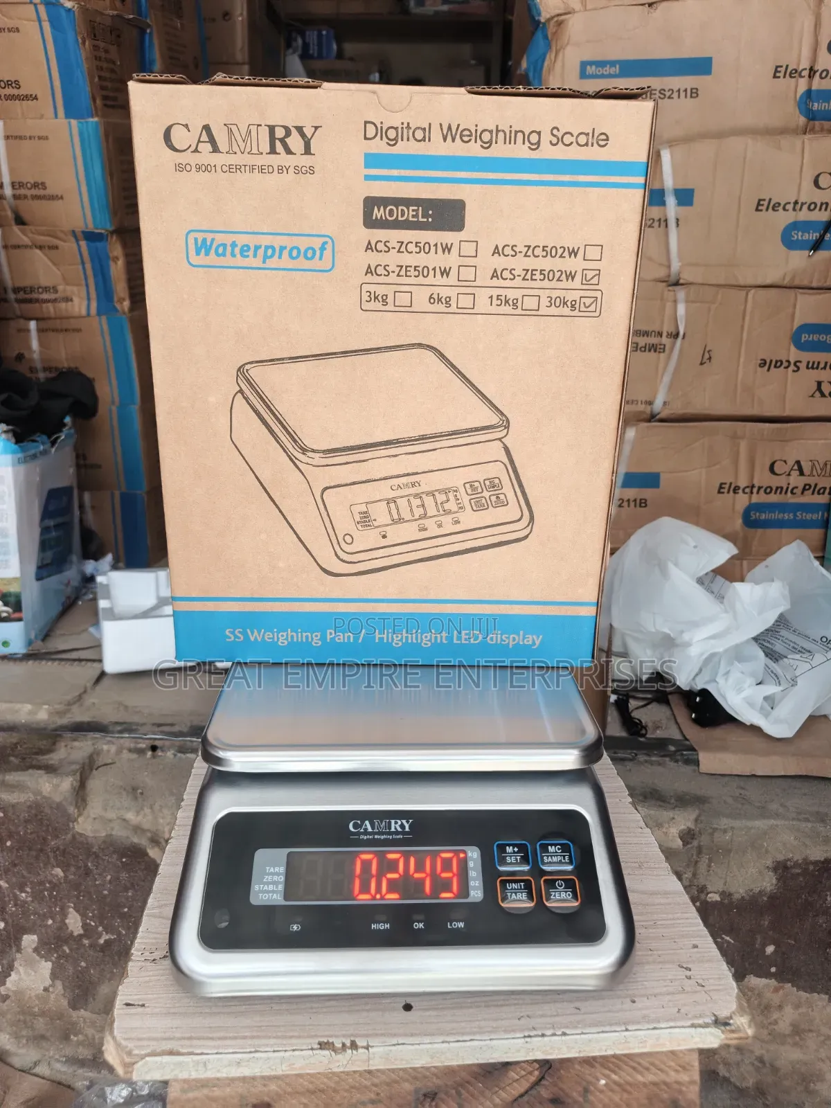 30kg Full Body Stainless Camry Table Scale