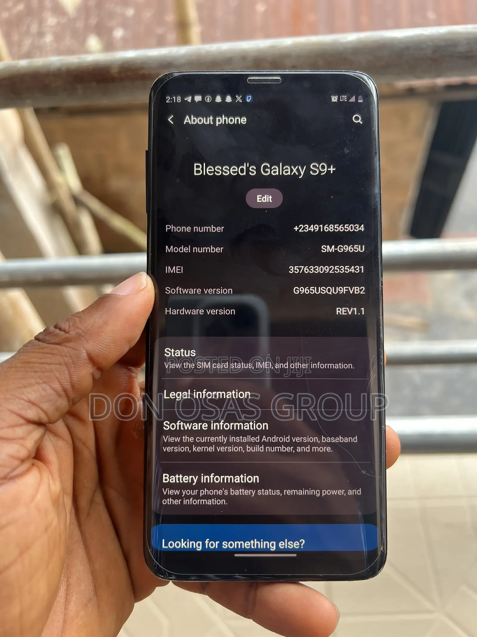 Samsung Galaxy S9 Plus 64 GB Black