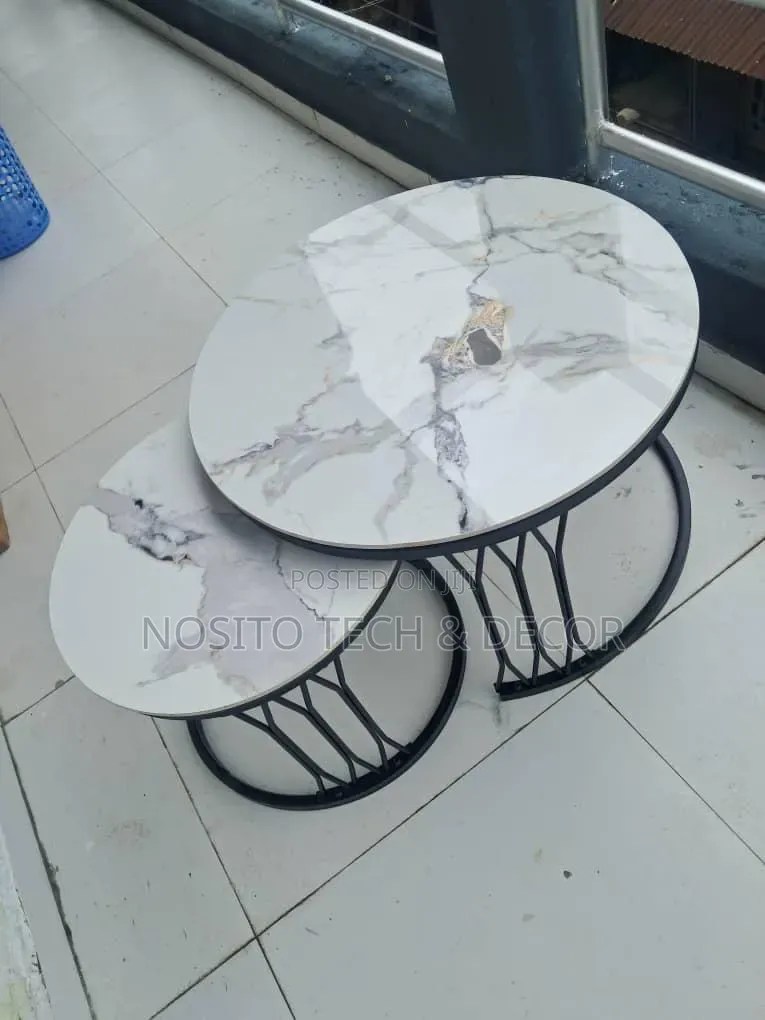 2in1 Marble Nesting Center Table