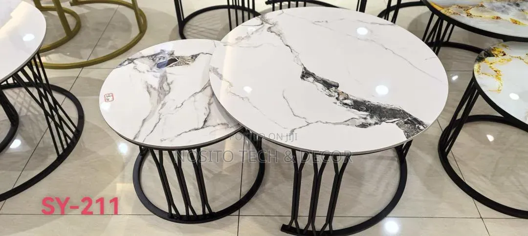 2in1 Marble Nesting Center Table