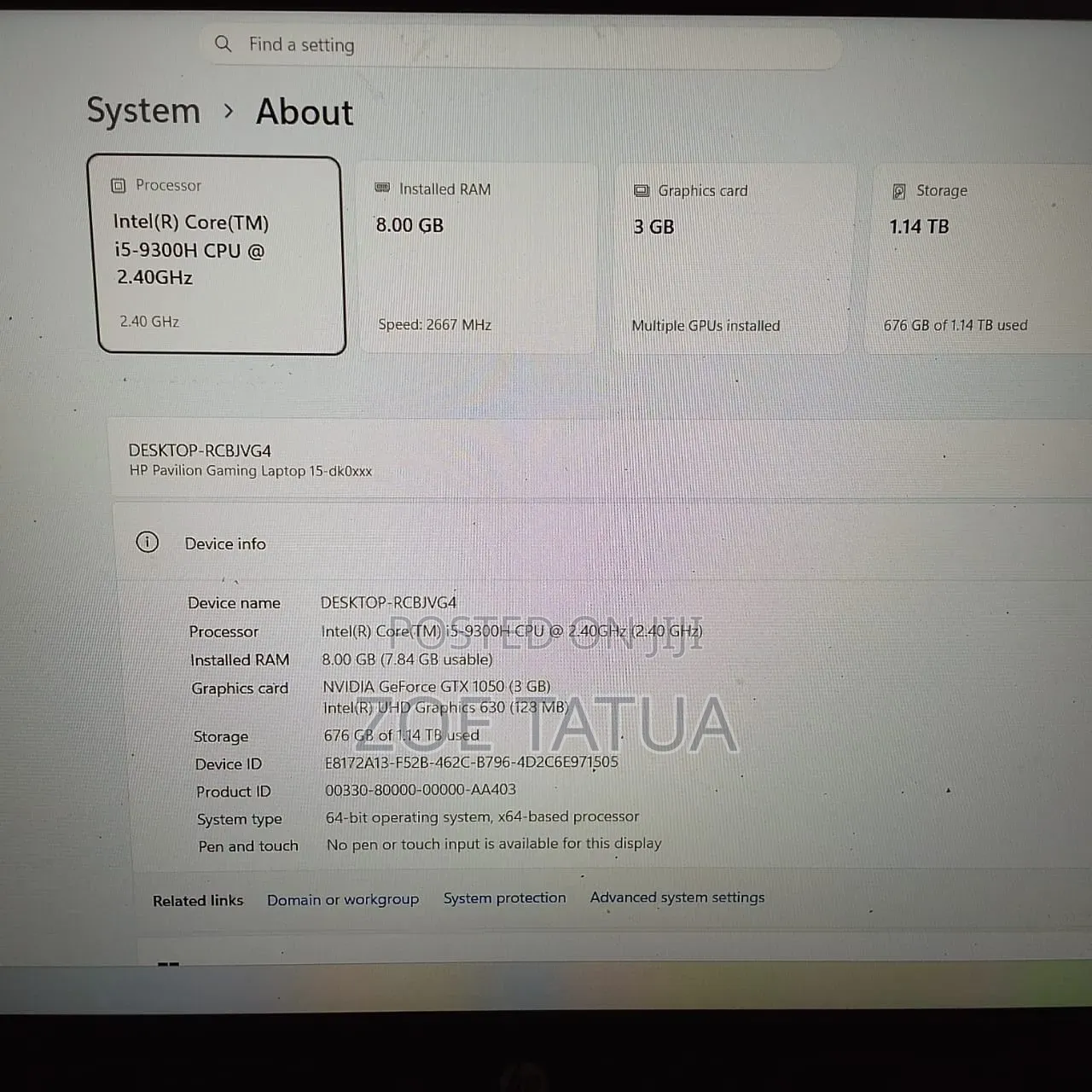 Laptop HP Pavilion 15 8GB Intel Core i5 HDD+SSD 1T