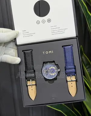 Men’s Wristwatch With 2 Interchangeable Leather Straps, Automatic
