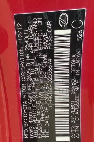 Lexus ES 2013 Red