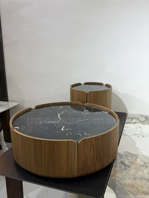 Newly Marble 2-in-1 Center Table Set
