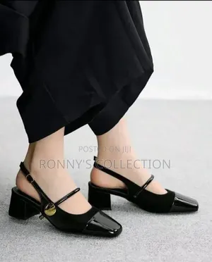 Woman's Classic Low Heel Slip on Pumps Black for Christmas Shoes