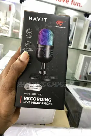 Havit Podcast USB Microphone RGB Gaming Mic Gk52