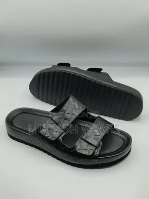 Italian Leather Slipers 40-46 Available in Black and Brown