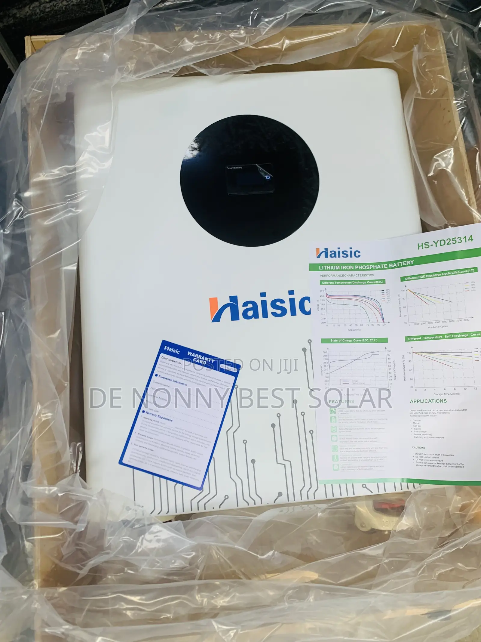 8kwh 24V Haisic Lithium Ion Battery