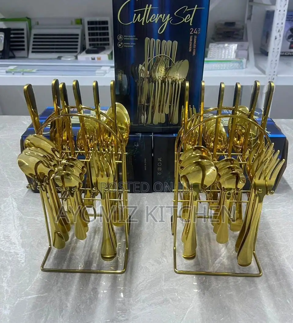 Heavy Quality Gold 24pcs Cutlery Set