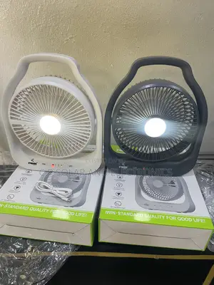 Rechargeable Solar Fan With Light