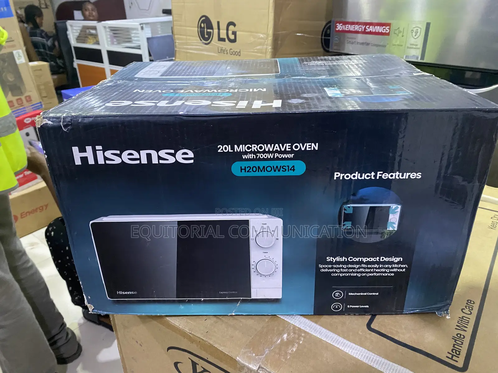 Hisense Manual Kitchen Microwave 20L H20MOWS14 7000W