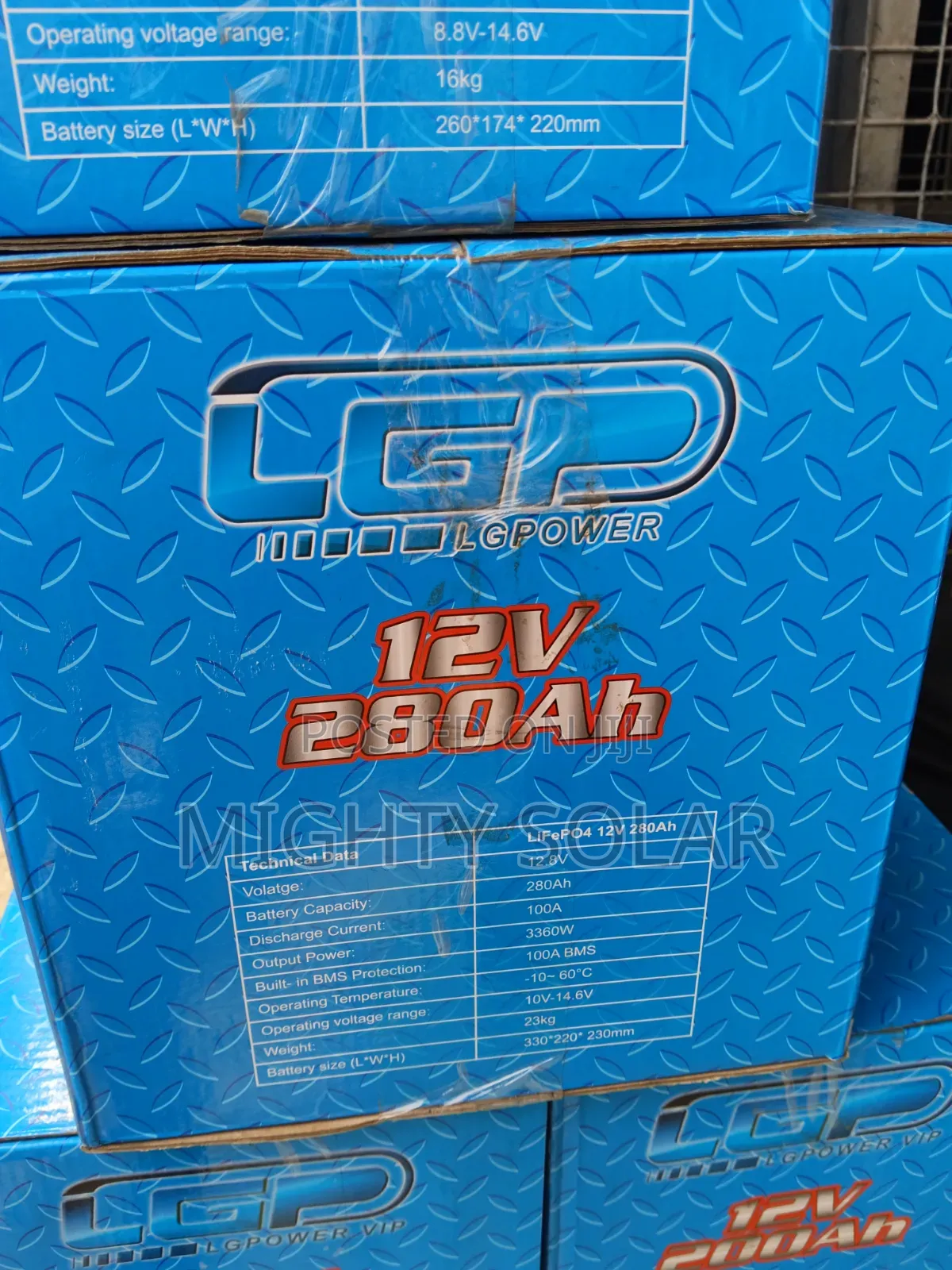 280Ah /3360kwh LGPower Lithium Iron Battery