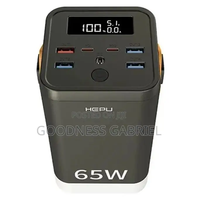 HEPU 65W Fast Charging Laptop Power Bank (Charges MacBooks & HP)⁠