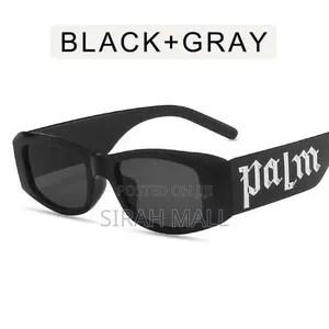 Palm Y2K Futuristic Sunglasses Black