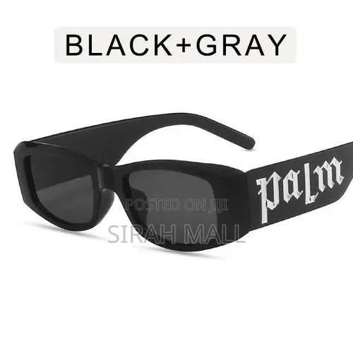 Palm Y2K Futuristic Sunglasses Black