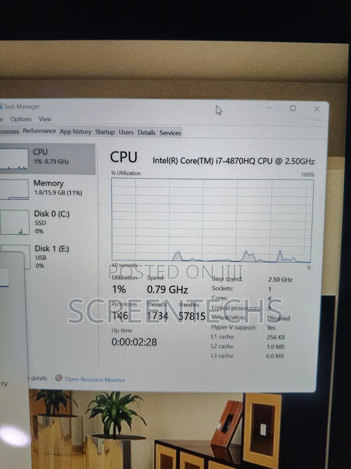 Laptop Apple MacBook Pro 2013 16GB Intel Core i7 SSD 256GB