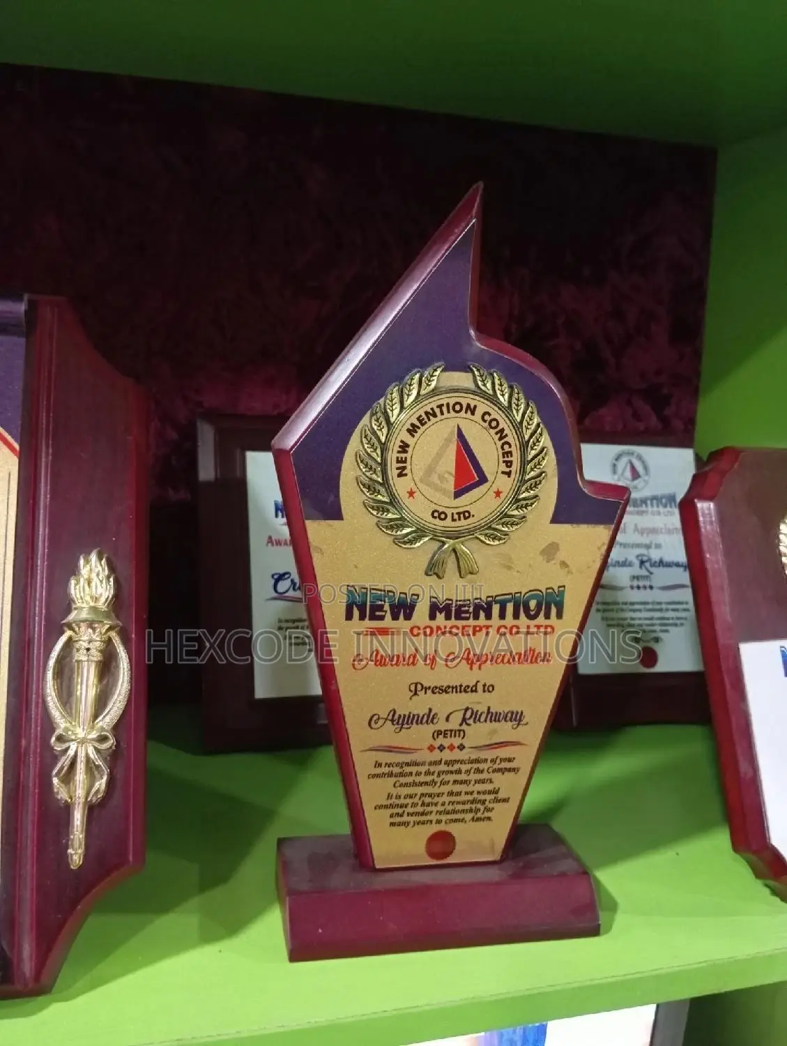 Wooden, Acrylic, Crystal Award Plaque