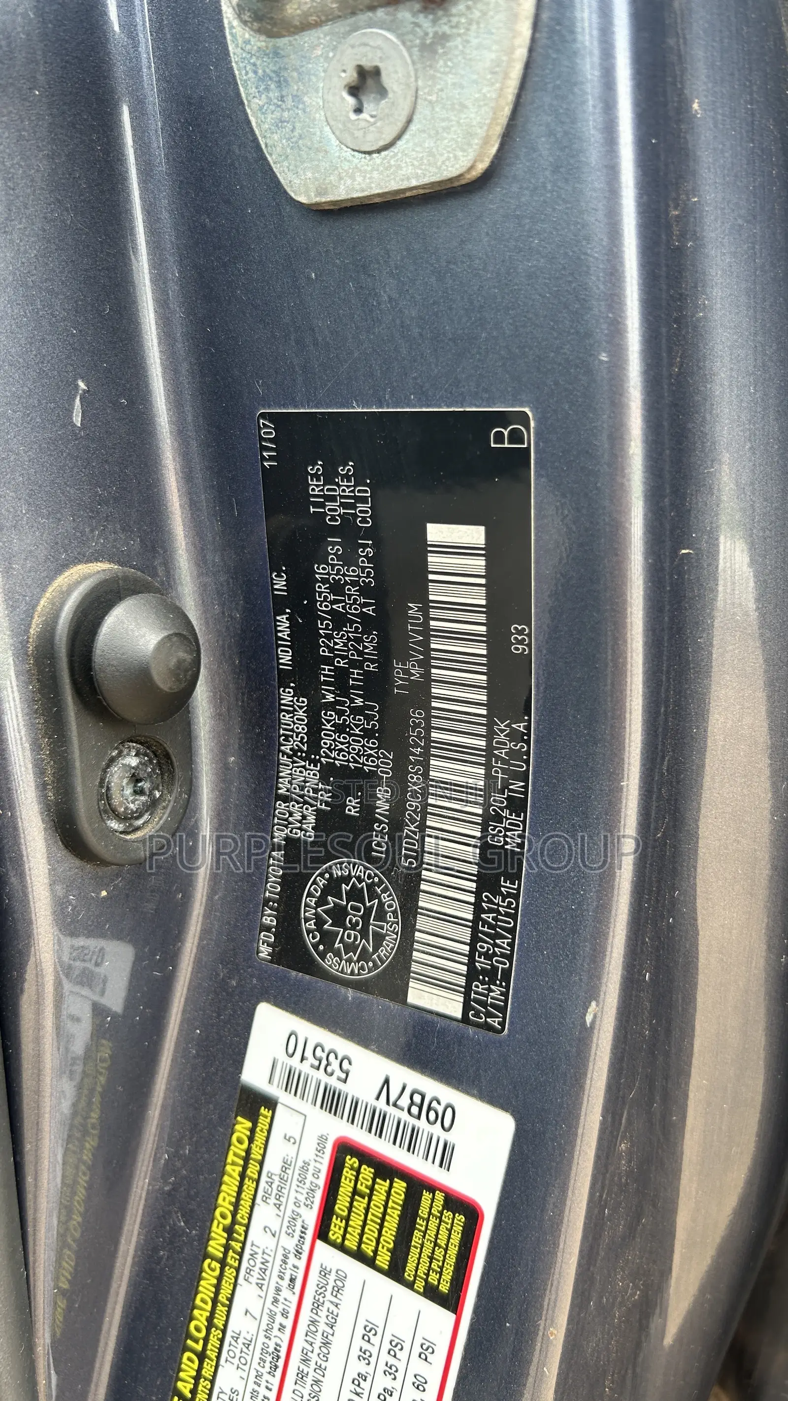 Toyota Sienna 2008 Gray