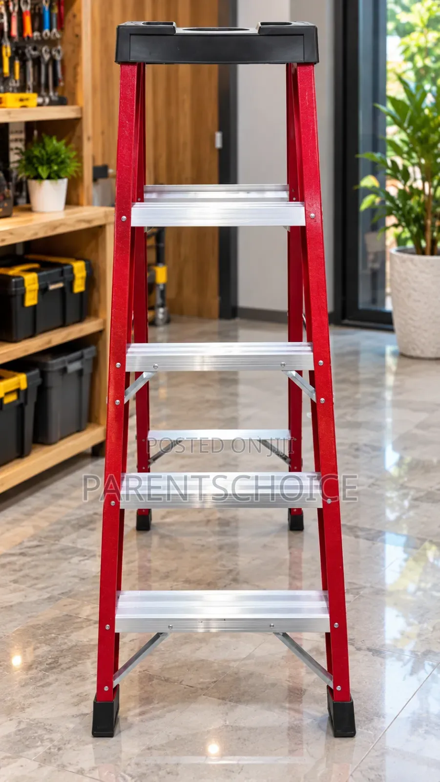 Industrial Fibreglass Single Sided Step Ladder- 4 Steps