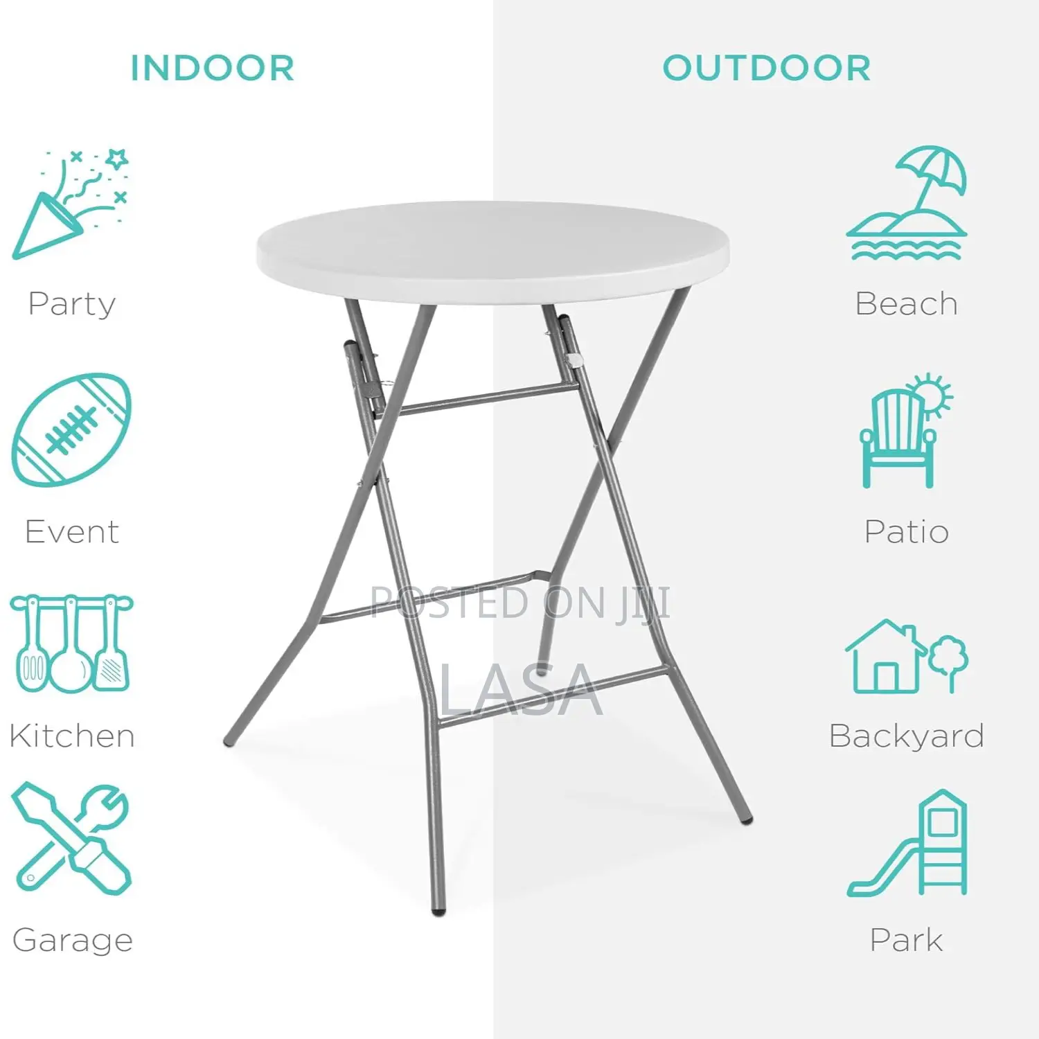 High-Top Folding Cocktail Table