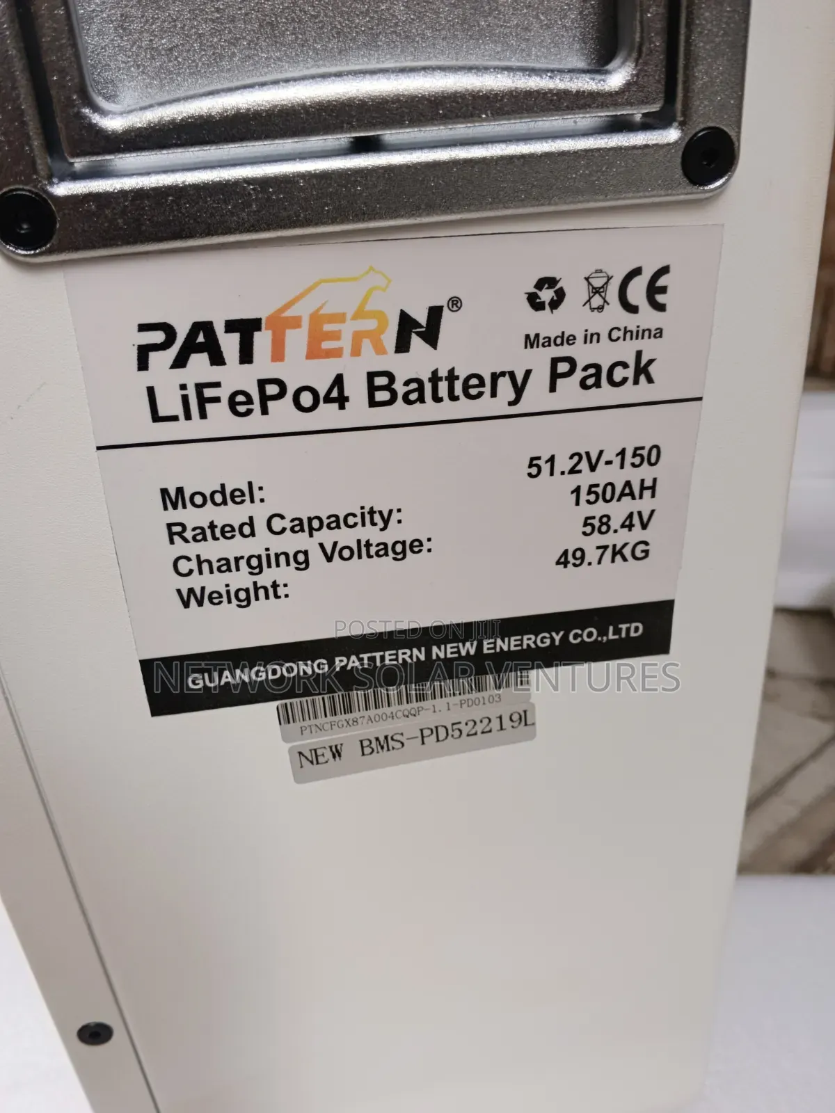 7.5kwh 48v Pattern Solar Lithium Ion Batteries
