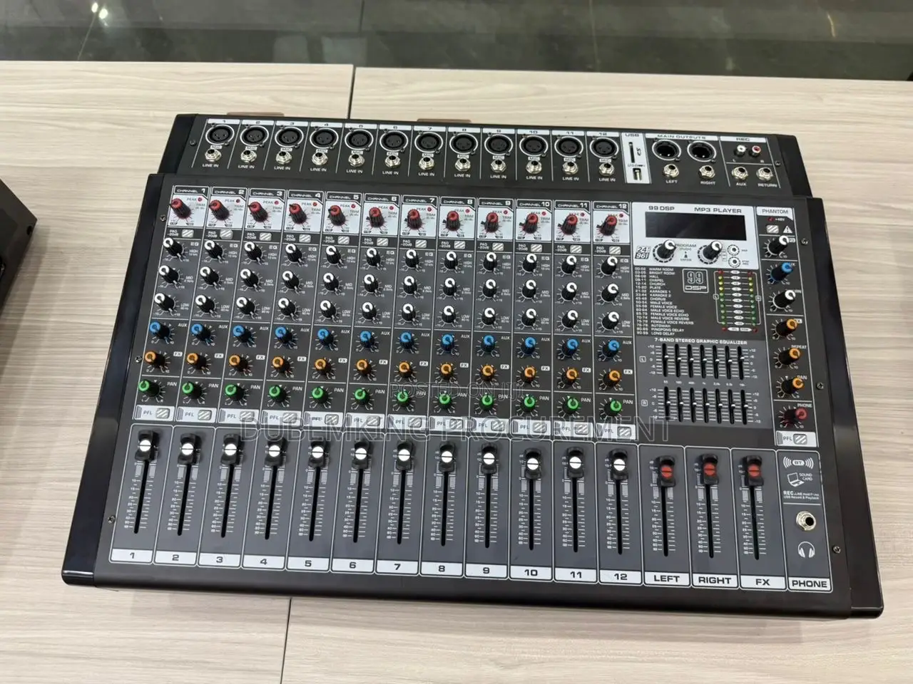 12channels Powered Mixer With Bluetooth & USB