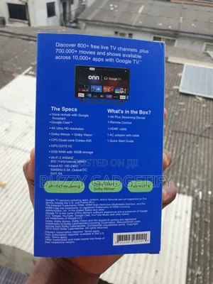 Onn. 4K Plus Streaming Device (Powered by Google TV)