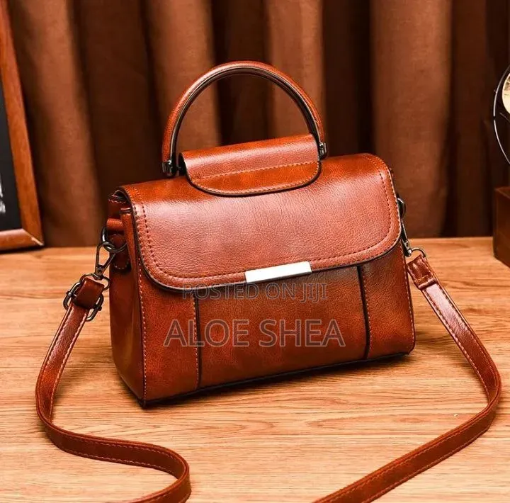 Brown PU Leather Handbag