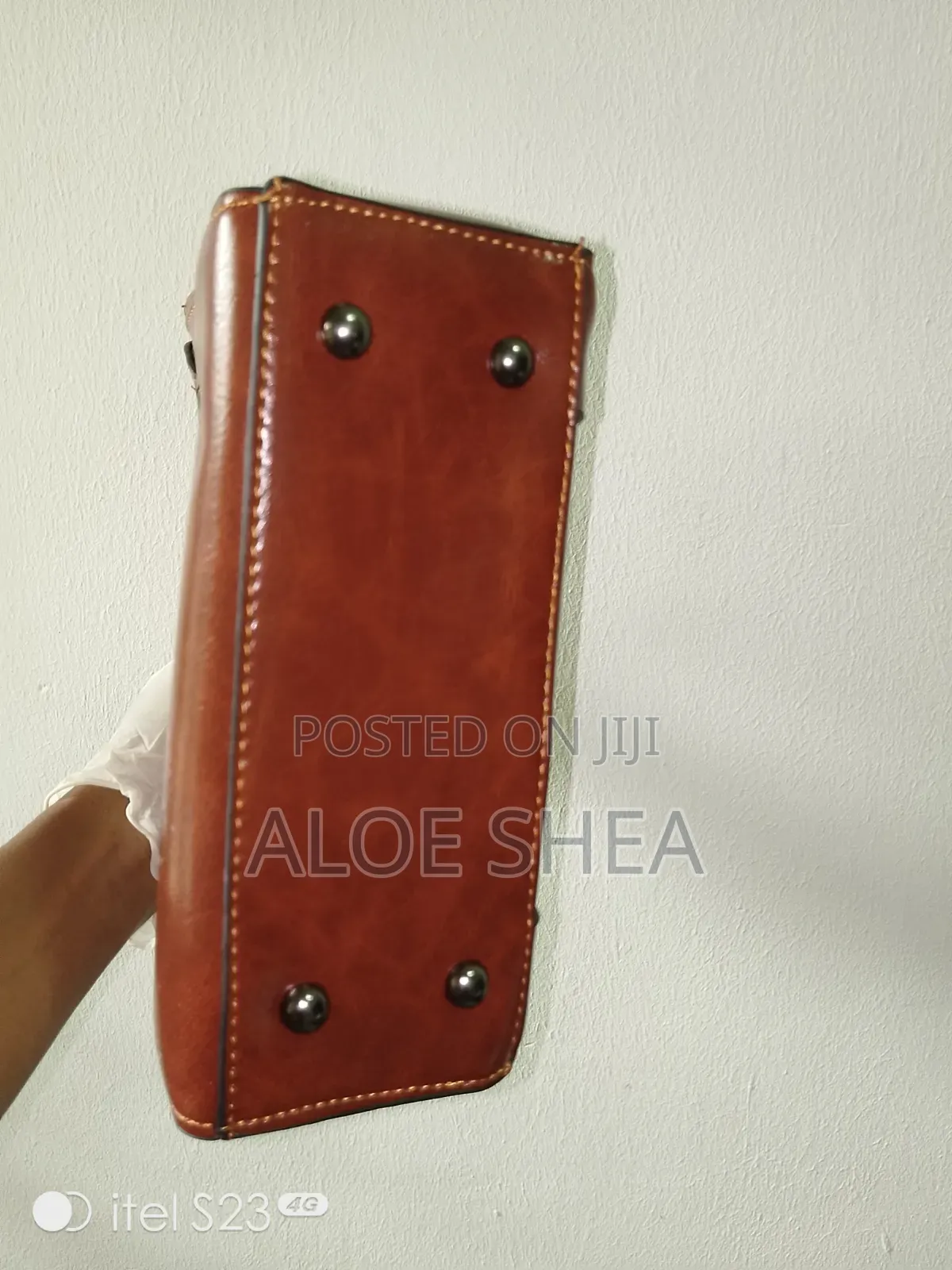 Brown PU Leather Handbag