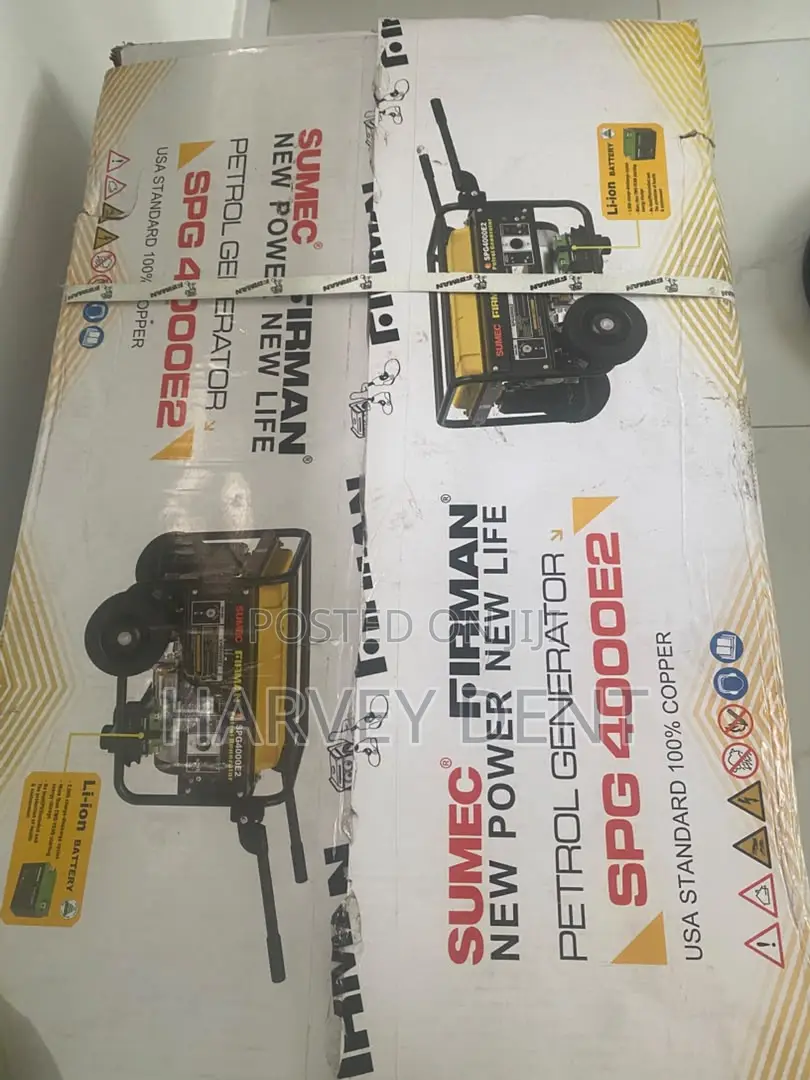 Firman SPG4000E2 Petrol Generator – (Few Months Old)