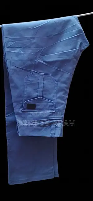 Quality Men’s Blue Straight-Cut Chino Trousers / Casual Pants