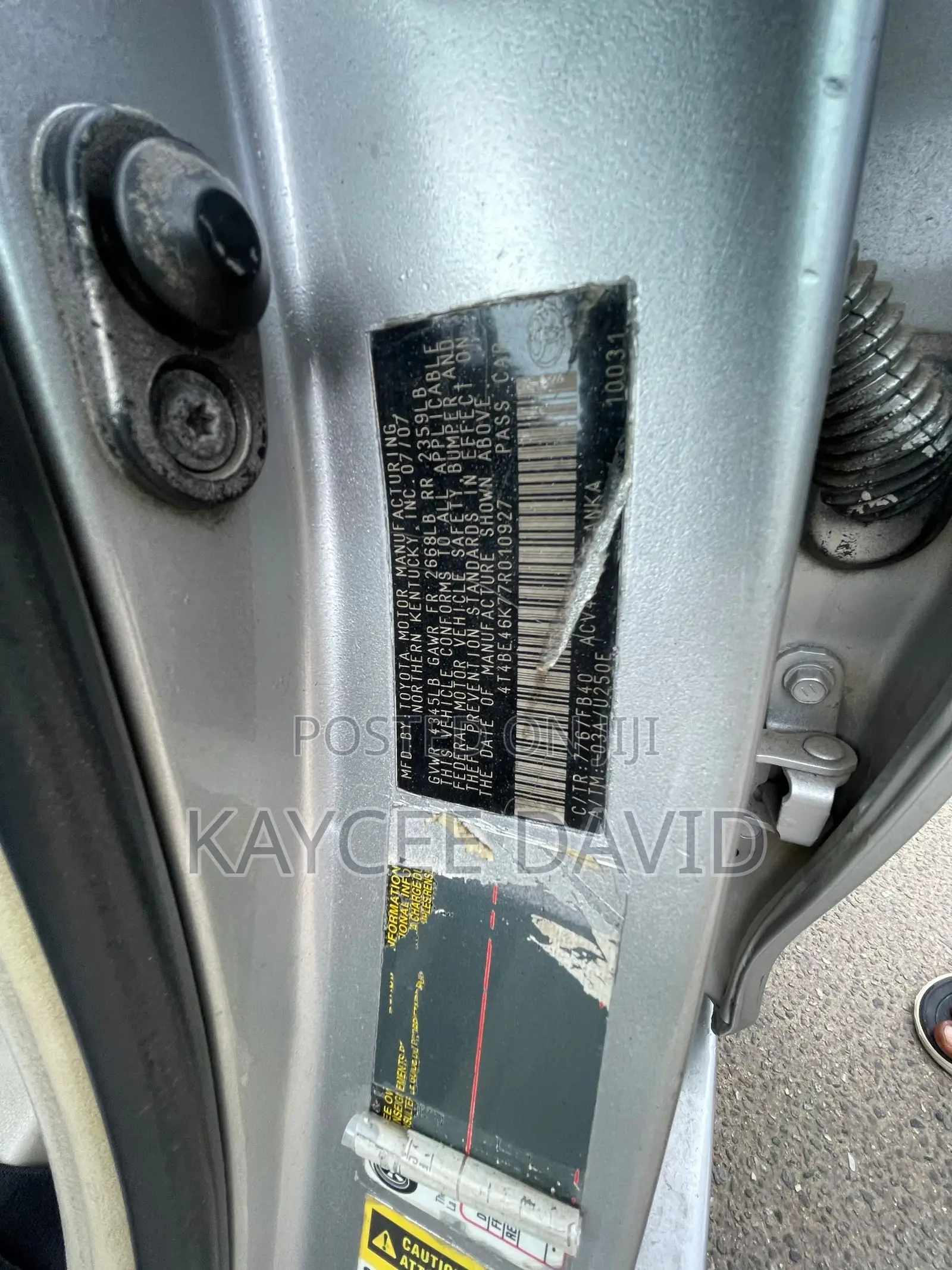 Toyota Camry 2.4 LE 2008 Silver