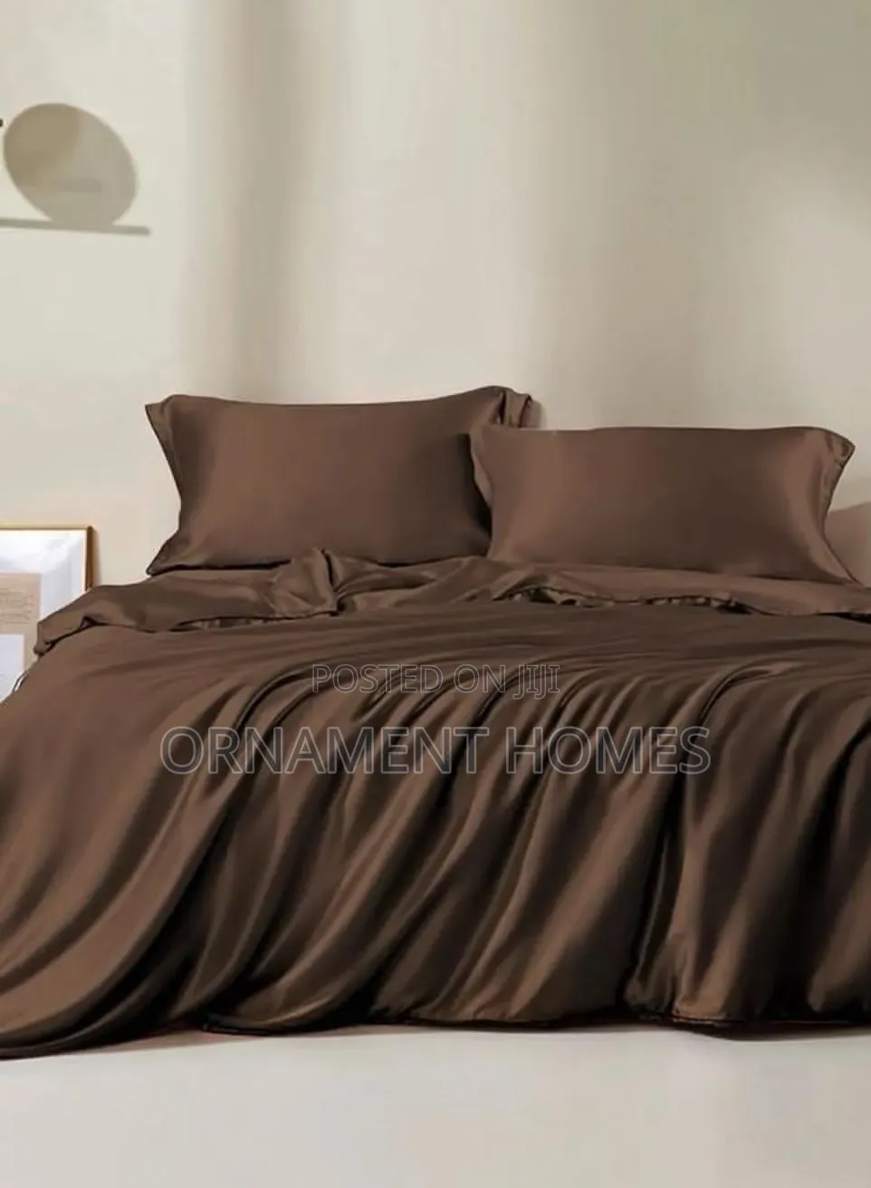 Brown Duvet Bedsheet and Pillowcases