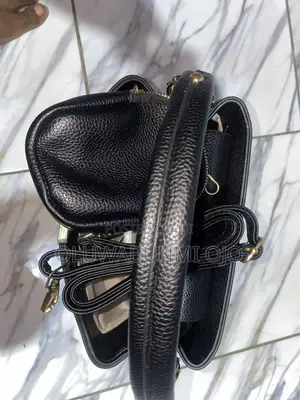 Quality Leather Black Midi Bag