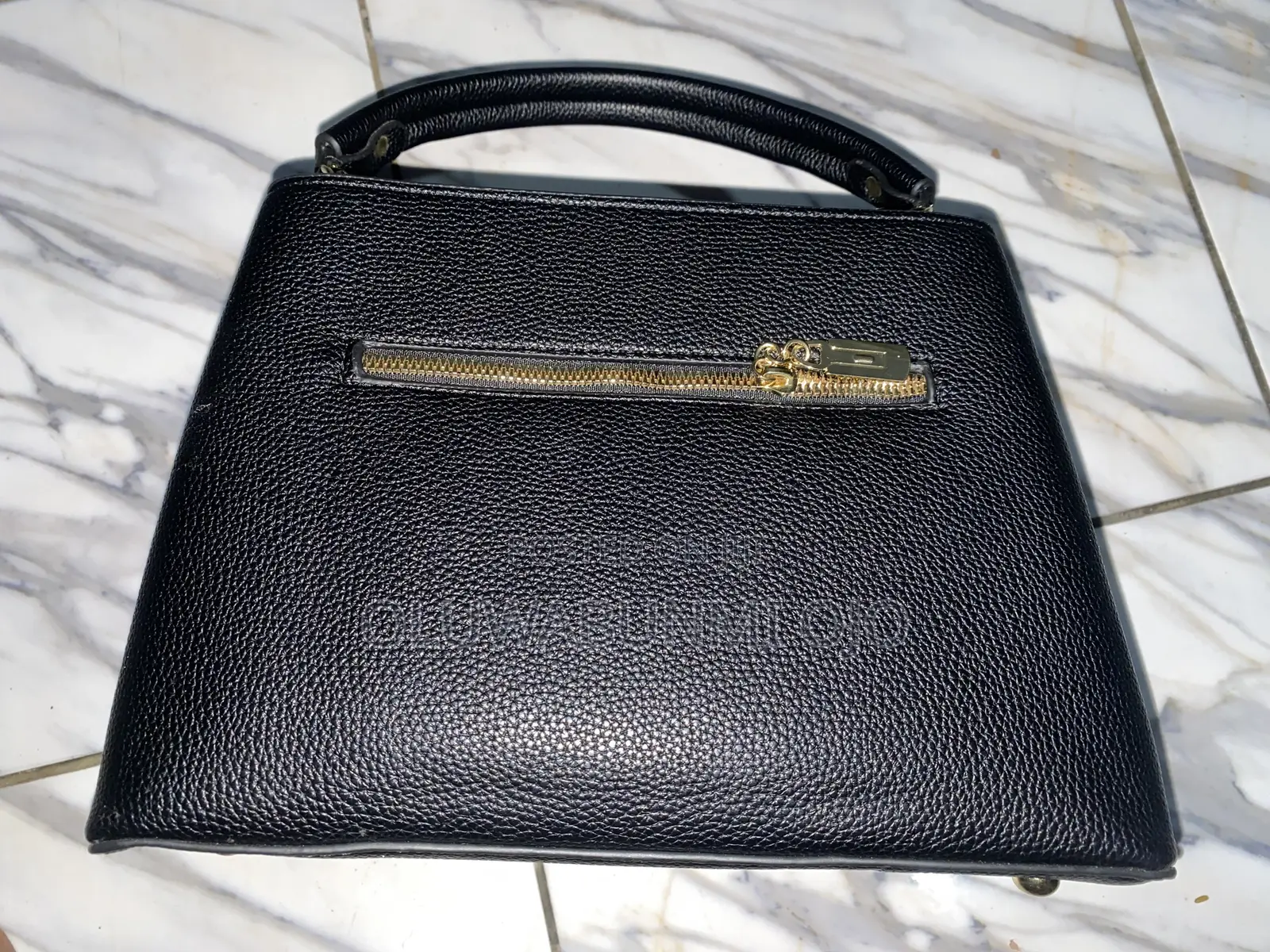 Quality Leather Black Midi Bag