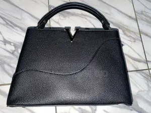 Quality Leather Black Midi Bag