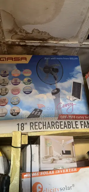 “18” Solar Standing Fan