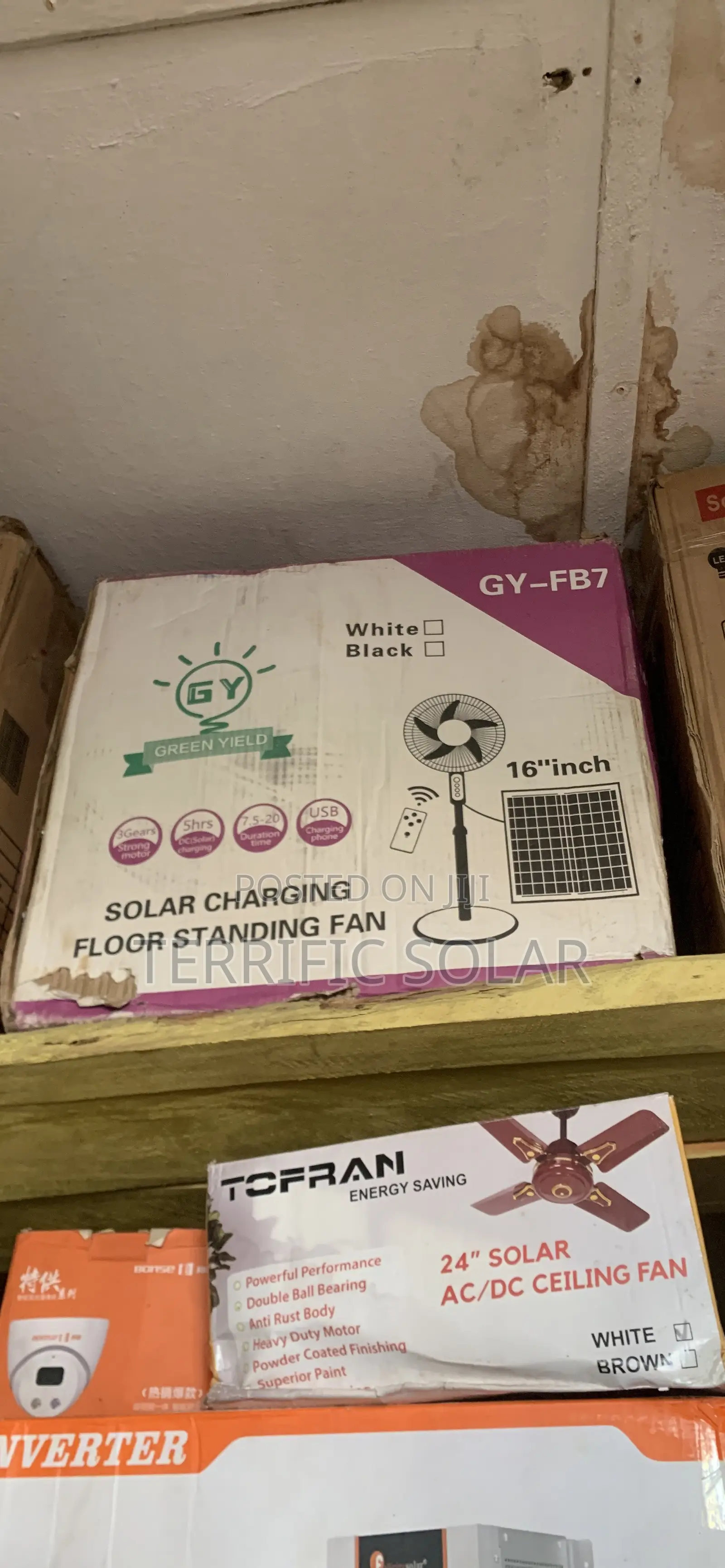 “18” Solar Standing Fan
