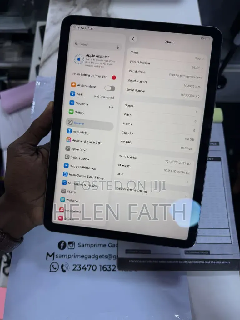 New Apple iPad (2022) 64 GB Gray