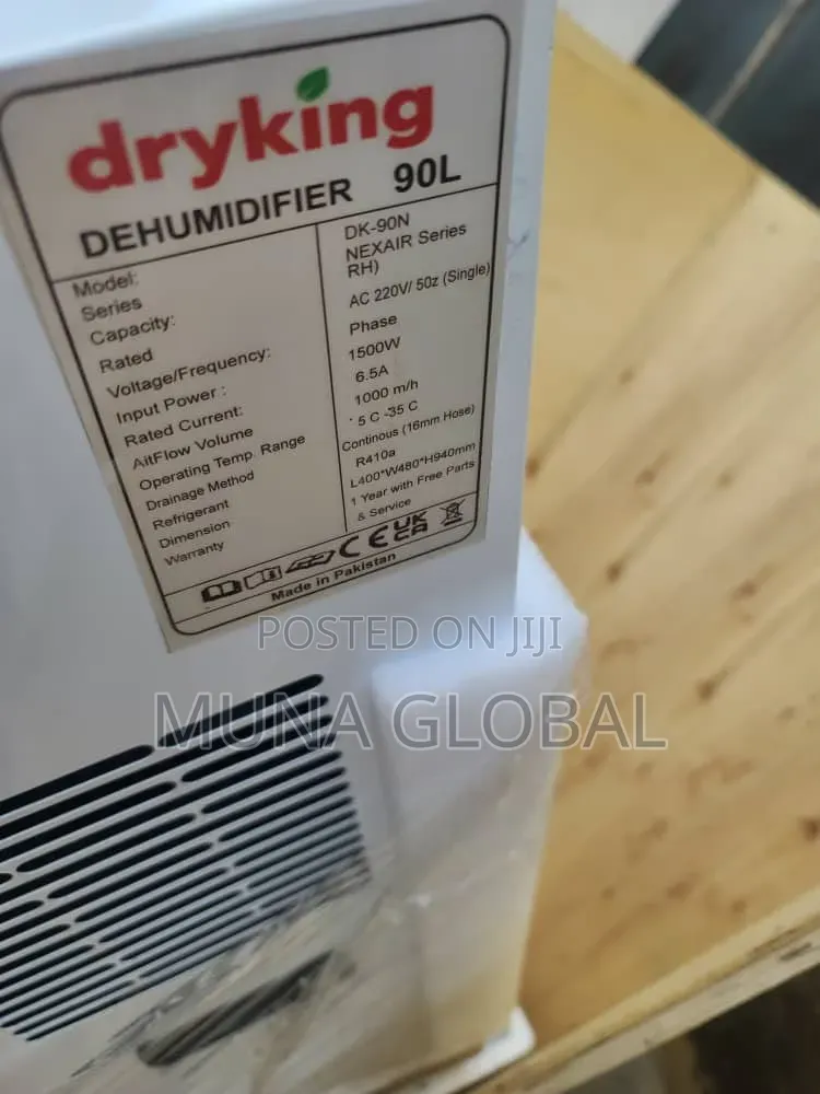 Dryking 90L Commercial Dehumidifier - Heavy Duty Moisture Removal