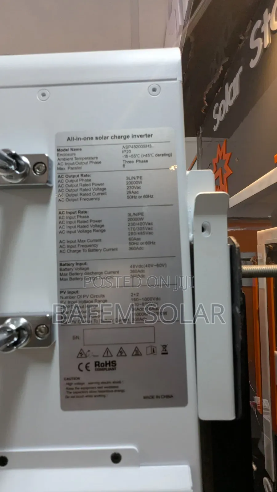 20KW 3- Phase ASP SRNE Inverter
