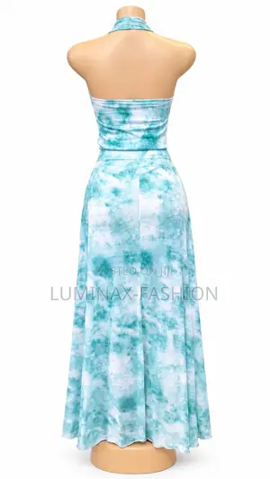 Tie-Dye Halter Crop Top & Matching Maxi Skirt Set