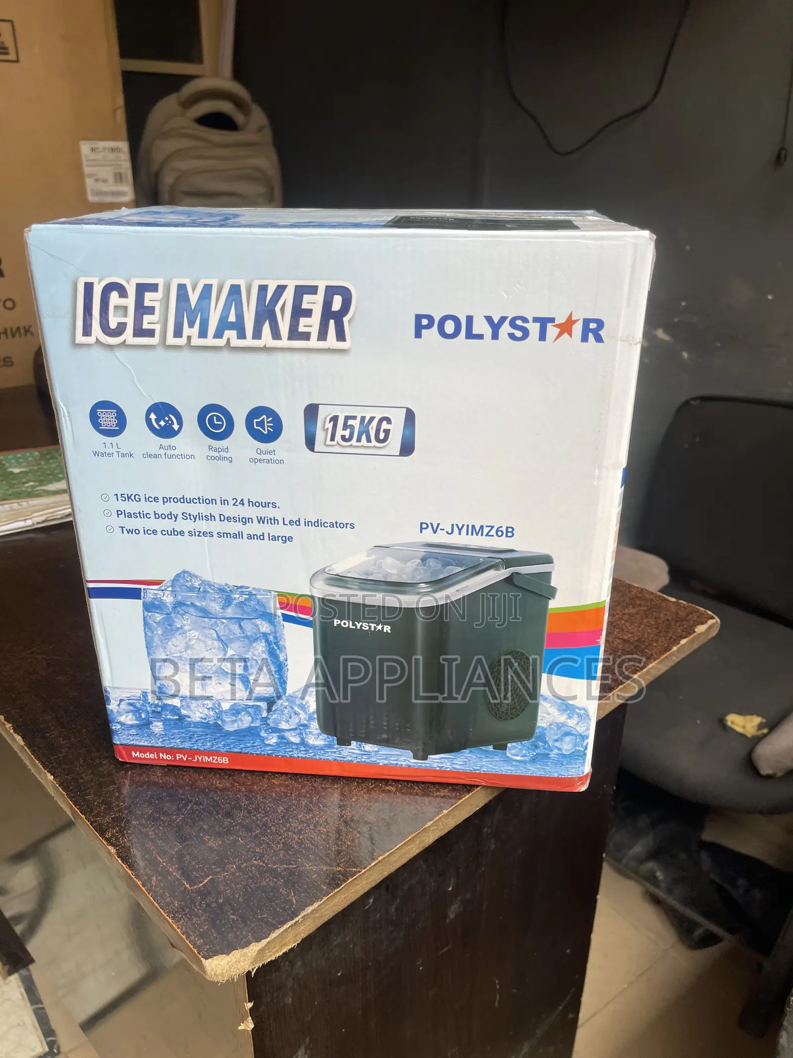 Polystar 15kg Ice Maker for Juice and Smoothies