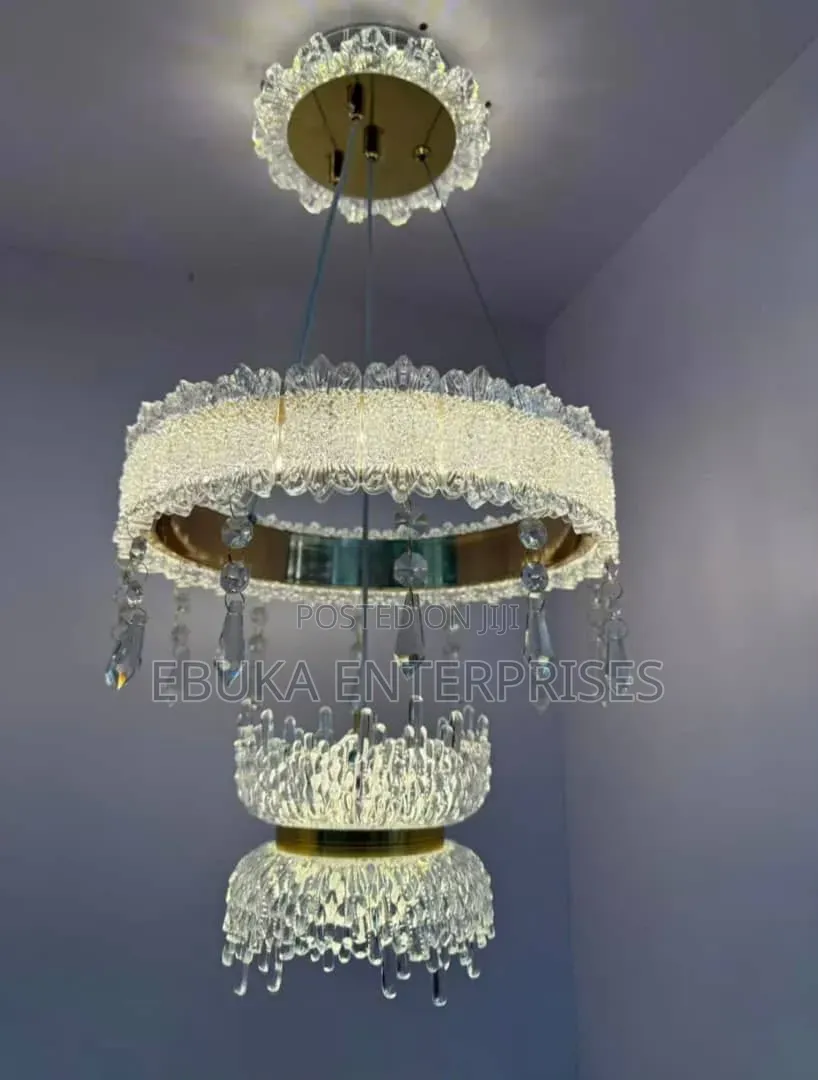 Modern Single Ring Crystal Pendant Chandelier With Hanging Ball.*