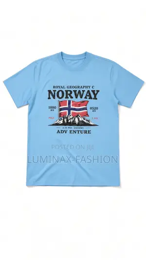 Men’s Norway Graphic Print Short Sleeve Crew Neck T-Shirt